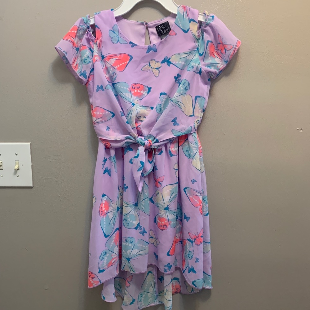 Girls cold shoulder dress Sz7/8(m)